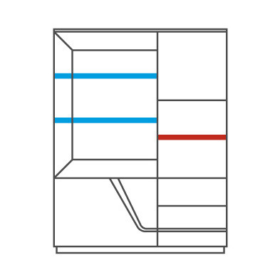 SMART Left Cabinet with Drink Section MEBIN