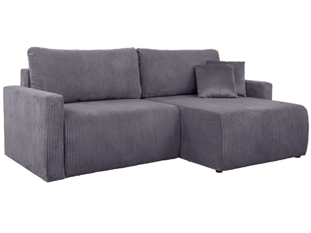 RUFIO LUX 2DL BRW Corner Sofa Bed Grey