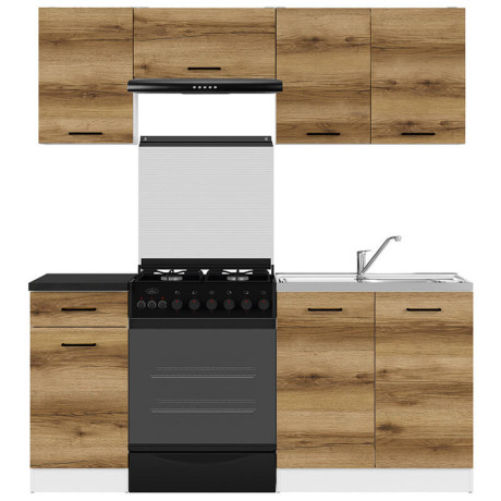 JUNONA LINE 180 ZBL Kitchen Set Light Delano Oak