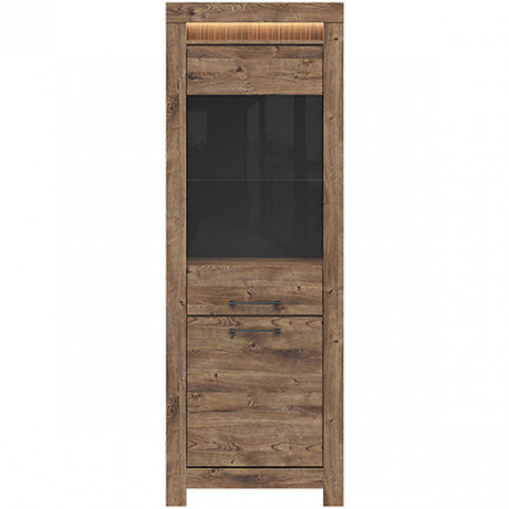 REG1D1W TORIN BRW Glass-Fronted Cabinet