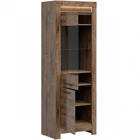 REG1D1W TORIN BRW Glass-Fronted Cabinet