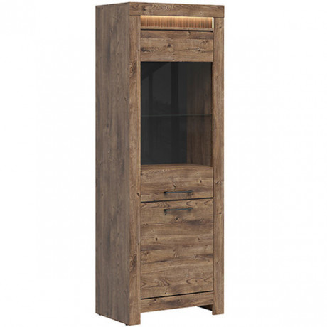 REG1D1W TORIN BRW Glass-Fronted Cabinet