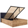 LOZ/140/B/T TETRIX BRW Bed 140 with a Soft Headboard and Lifting Mechanism 1