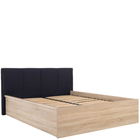 LOZ/140/B/T TETRIX BRW Bed 140 with a Soft Headboard and Lifting Mechanism 1