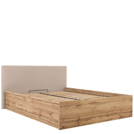 LOZ/140/B/T TETRIX BRW Bed 140 with a Soft Headboard and Lifting Mechanism 1