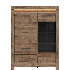 REG1D1W2S TORIN BRW Glass-Fronted Cabinet