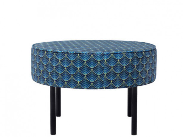 LAFU H BRW Pouf Print Art Deco