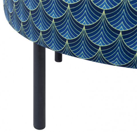 LAFU H BRW Pouf Print Art Deco