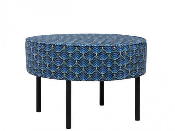 LAFU H BRW Pouf Print Art Deco