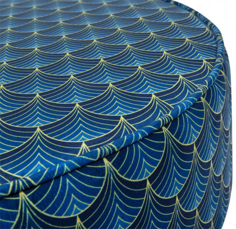 LAFU H BRW Pouf Print Art Deco