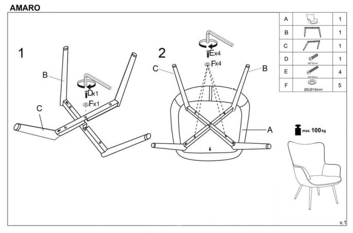 AMARO HALMAR Armchair Mustard