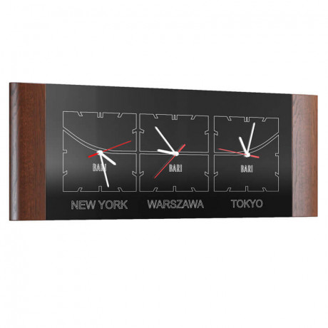 BARI MEBIN Triple Horizontal Clock
