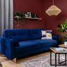 NORET LUX 3DL BRW 3 Seater Sofa Blue