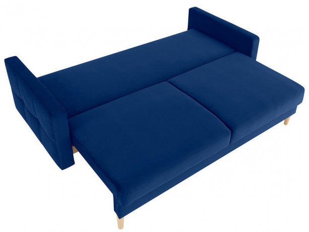 NORET LUX 3DL BRW 3 Seater Sofa Blue