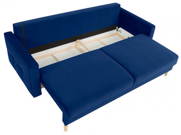 NORET LUX 3DL BRW 3 Seater Sofa Blue