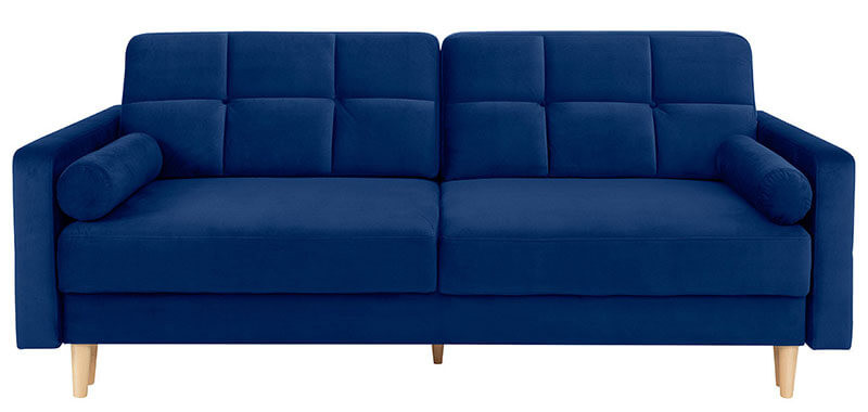 NORET LUX 3DL BRW 3 Seater Sofa Blue