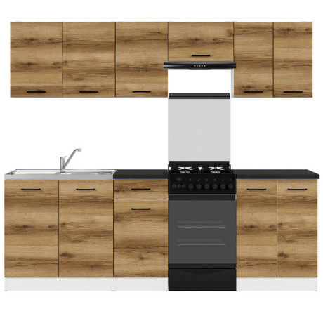 JUNONA LINE 230 ZBL Kitchen Set Light Delano Oak