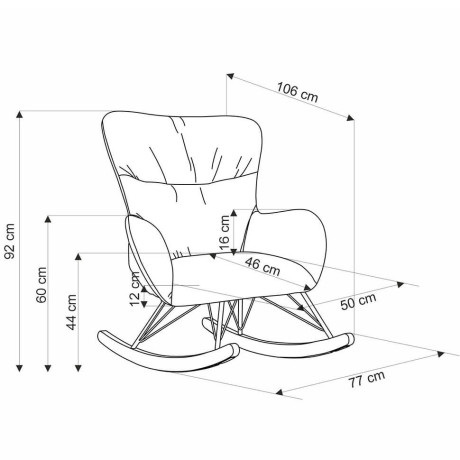 CASTRO HALMAR Rocking Armchair Beige
