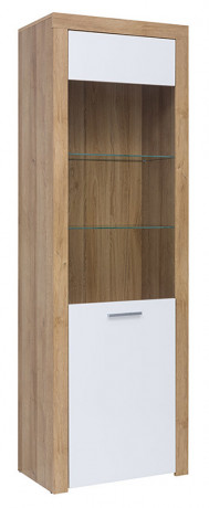 REG1W BALDER BRW Glass-Fronted Cabinet