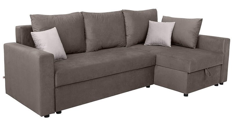 PRZEMEK IV LUX 3DL BRW Corner Sofa Bed Taupe