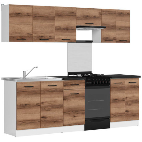 JUNONA LINE 230 ZBL Kitchen Set Dark Delano Oak
