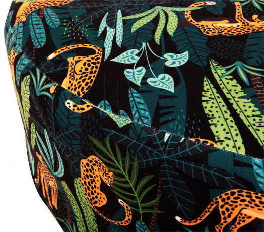 EMILLY H BRW Pouf Print Jungle