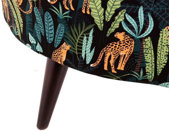 EMILLY H BRW Pouf Print Jungle