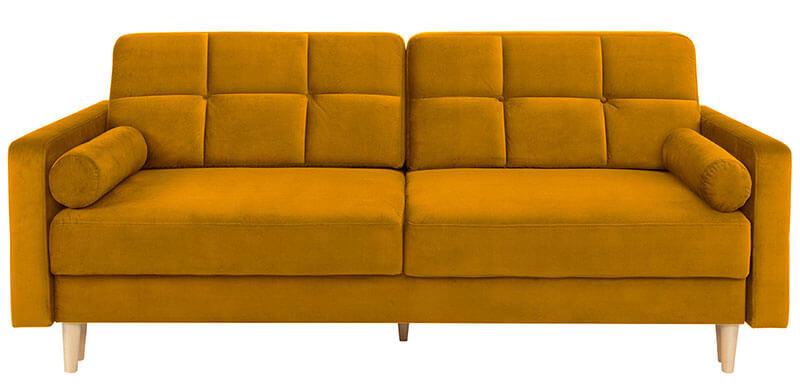 NORET LUX 3DL BRW 3 Seater Sofa Yellow