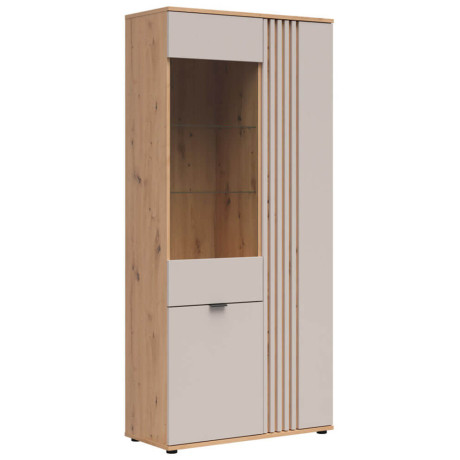 REG2D1W/90 BREVAS BRW Glass-Fronted Cabinet