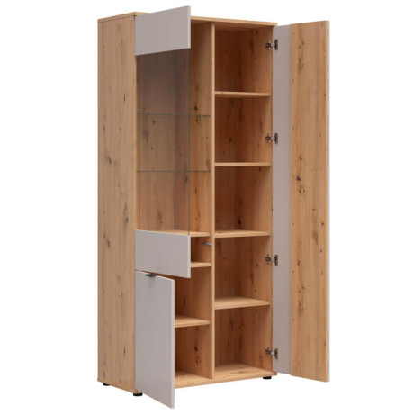 REG2D1W/90 BREVAS BRW Glass-Fronted Cabinet