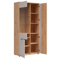 REG2D1W/90 BREVAS BRW Glass-Fronted Cabinet