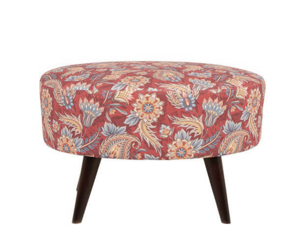EMILLY H BRW Pouf Print Orient