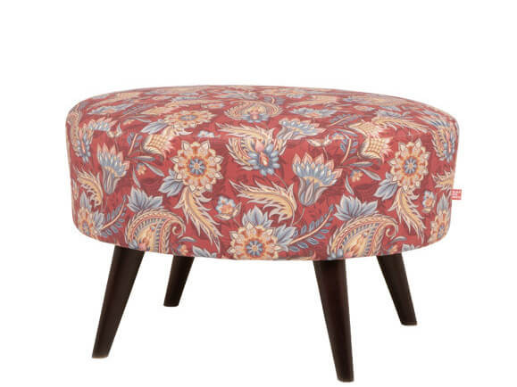 EMILLY H BRW Pouf Print Orient