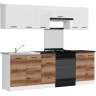JUNONA LINE 240 Kitchen Set White Gloss / Dark Delano Oak