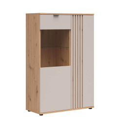 REG1D1W/90 BREVAS BRW Glass-Fronted Cabinet