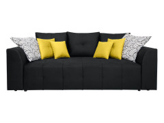 ROYAL IV MEGA LUX 3DL BRW 3 Seater Sofa Bed Black