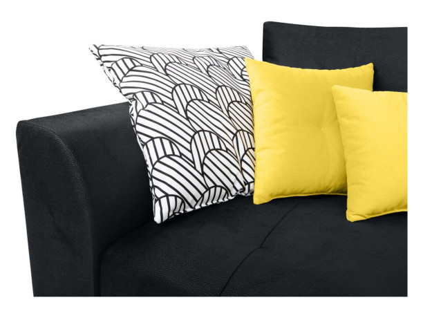 ROYAL IV MEGA LUX 3DL BRW 3 Seater Sofa Bed Black