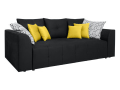 ROYAL IV MEGA LUX 3DL BRW 3 Seater Sofa Bed Black