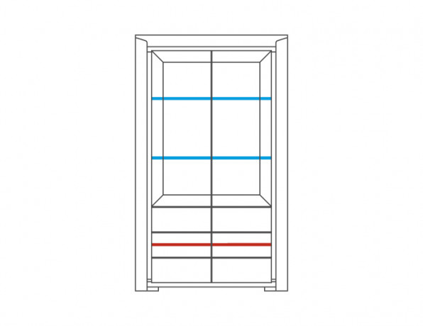 SEMPRE 2DS2D Glass-Fronted Cabinet MEBIN
