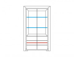 SEMPRE 2DS2D Glass-Fronted Cabinet MEBIN