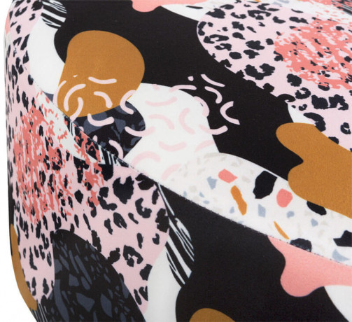 EMILLY H BRW Pouf Print Abstraction