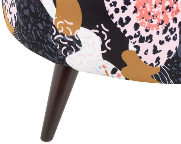 EMILLY H BRW Pouf Print Abstraction