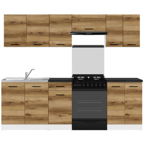 JUNONA LINE 240 ZBL Kitchen Set Light Delano Oak
