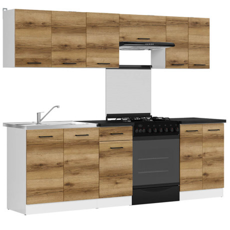 JUNONA LINE 240 ZBL Kitchen Set Light Delano Oak