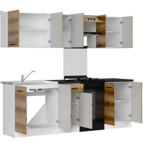 JUNONA LINE 230 BBL Kitchen Set Light Delano Oak