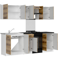 JUNONA LINE 230 BBL Kitchen Set Light Delano Oak