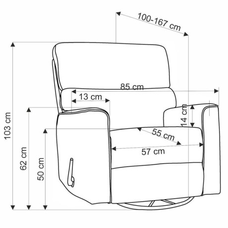 KARIM HALMAR Recliner Armchair Beige