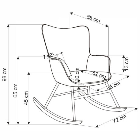 BELMIRO HALMAR Rocking Armchair Cream