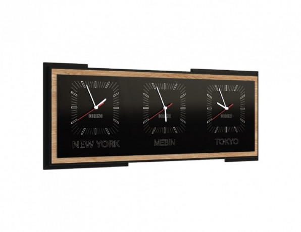 CORINO Horizontal Triple Clock MEBIN