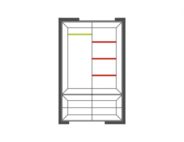 CORINO 2D High Wardrobe MEBIN